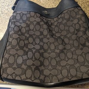 Black coach shoulder bag